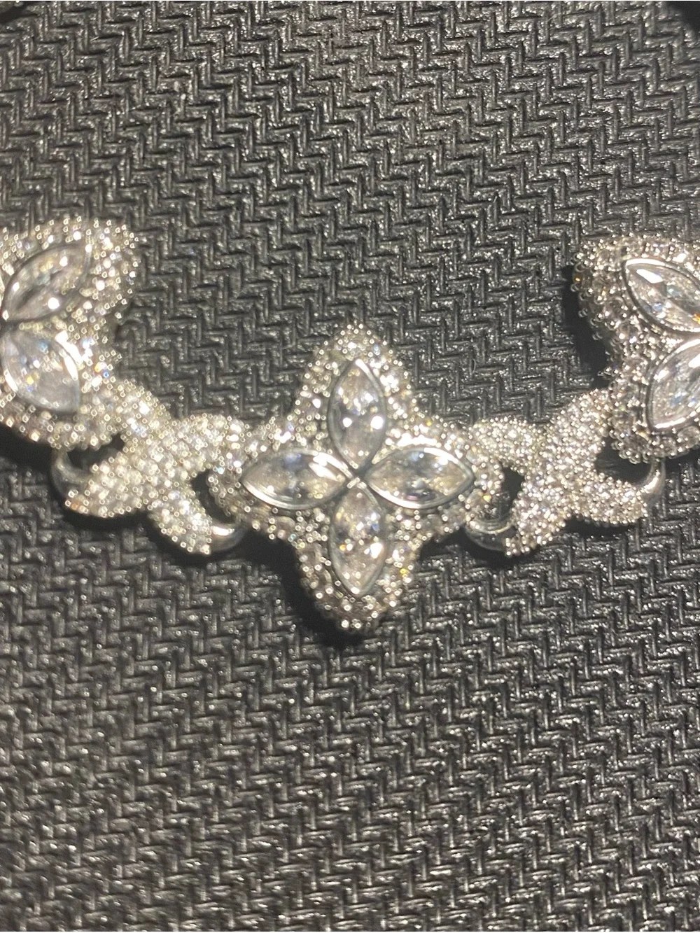 Diamond Embedding Silver Bracelet